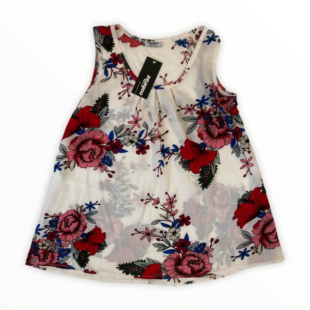 Zeagoo Floral Sleeveless Top - Picture 3 of 7